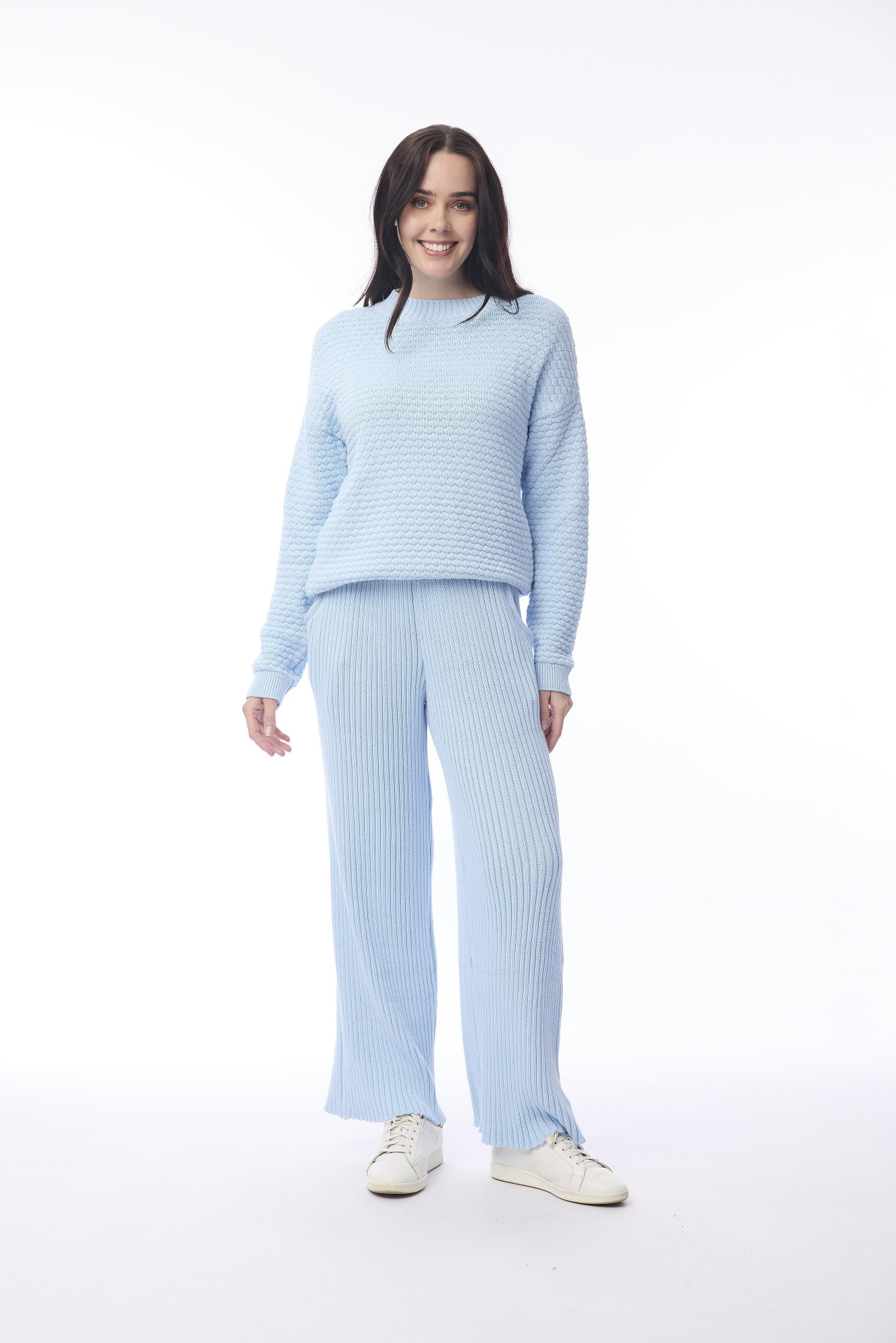 Knit Pants Powder Blue