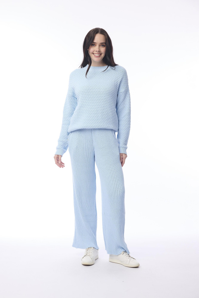 Knit Pants Powder Blue