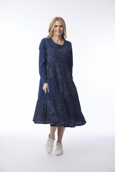 Tabriz Dress Patch layers Print