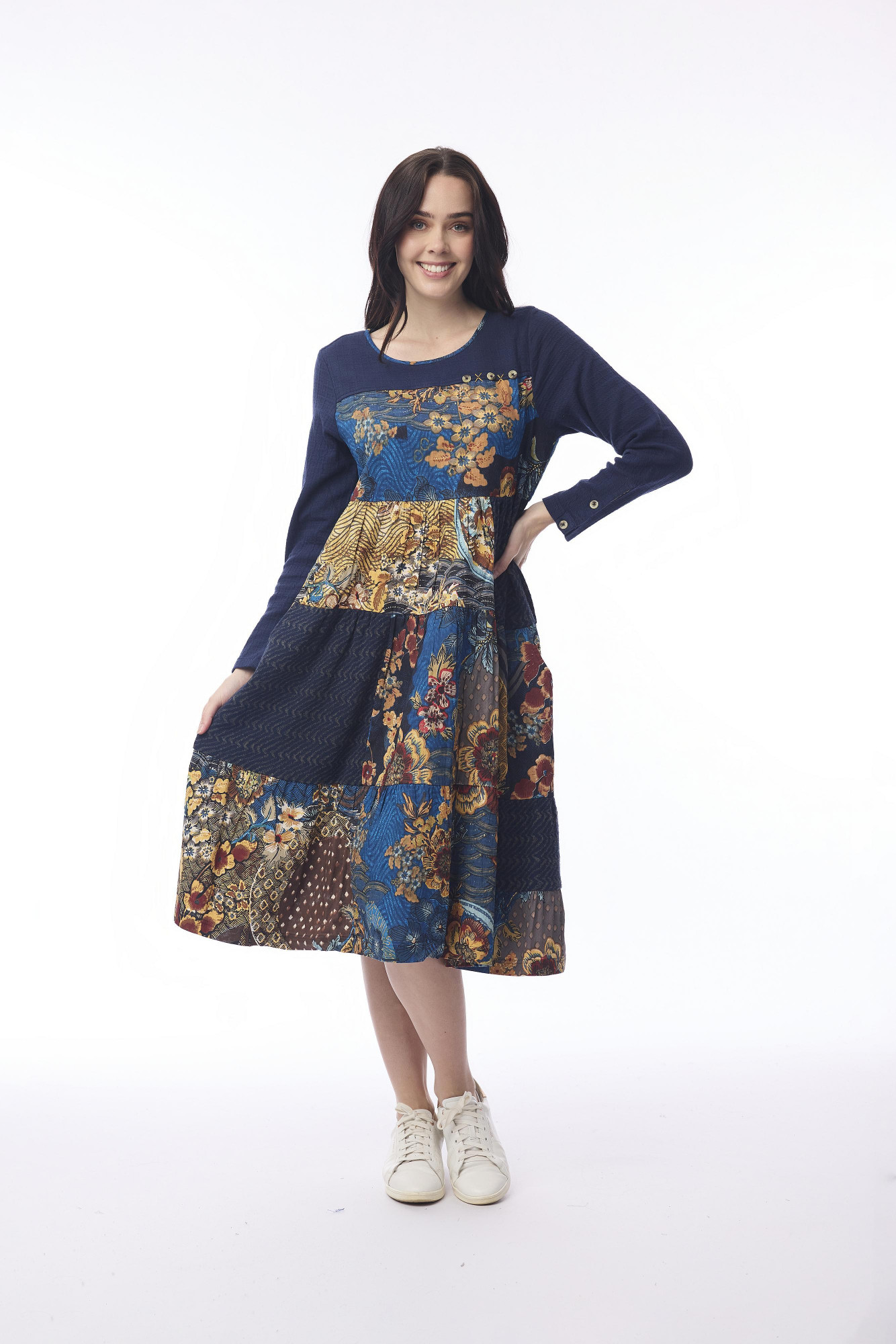 Maluku Dress Patch layers Print