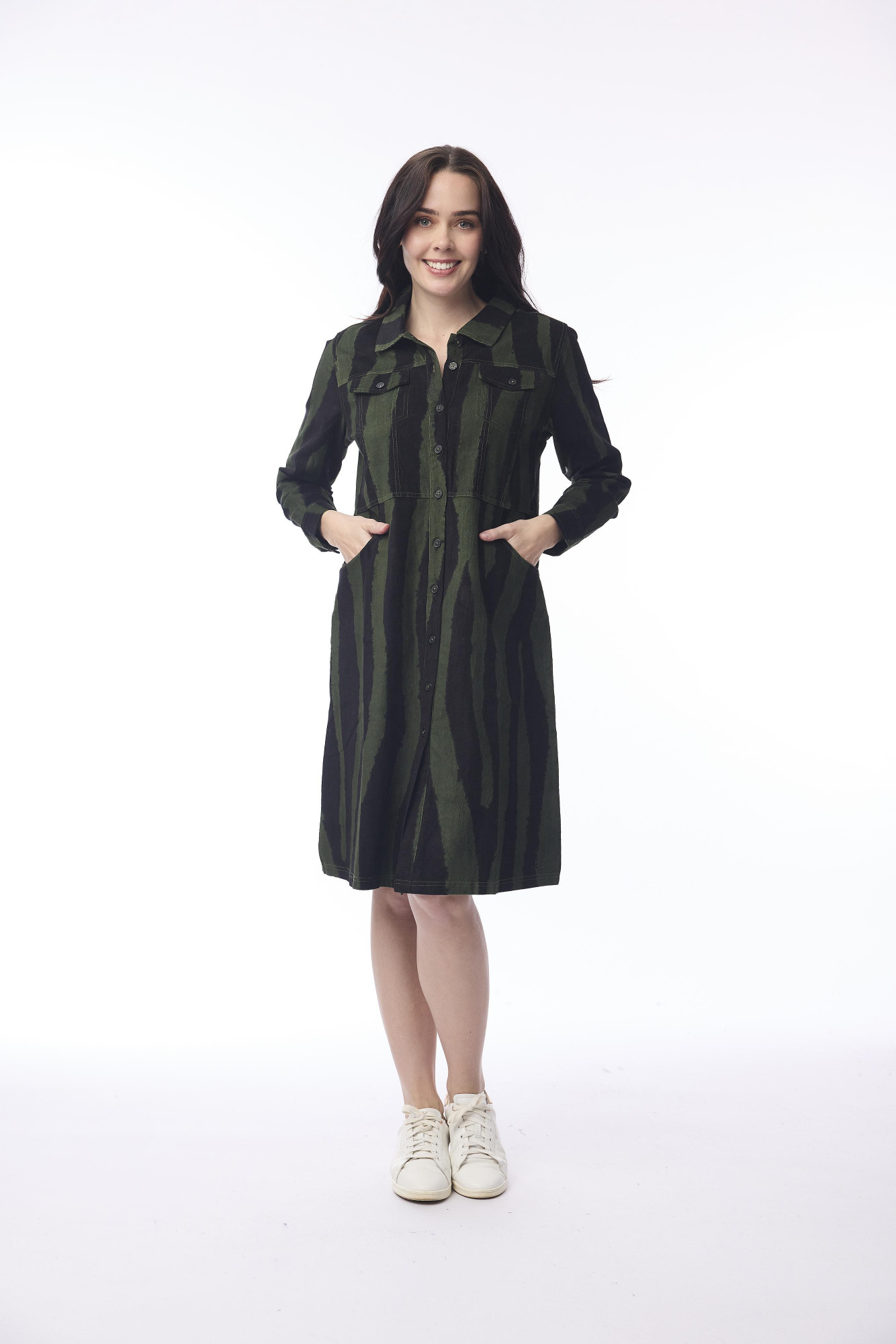 Congo Dress Pockets Print