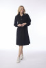 Cord Solid Dress Pockets Black