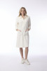 Cord Solid Dress Pockets Winter White
