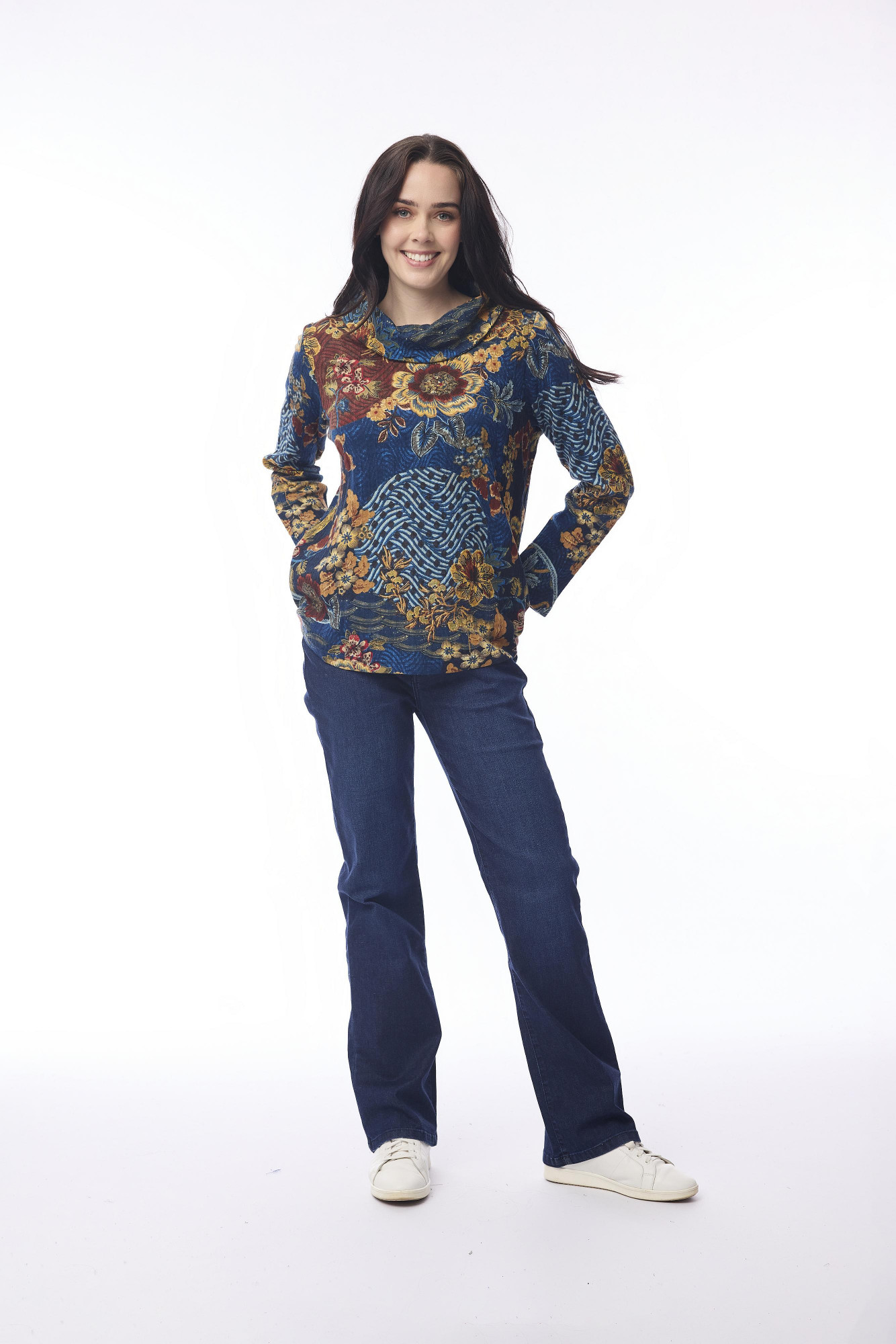 Maluku Top Cowl Print