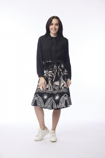 Indus Dress Tie Waist Print