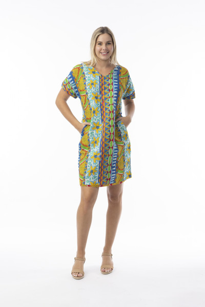 Ipanema Dress Reversible Short Sleeve Print