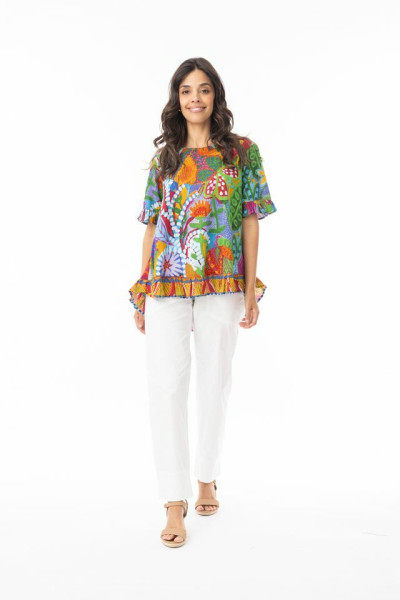 Ipanema Top Frill Print