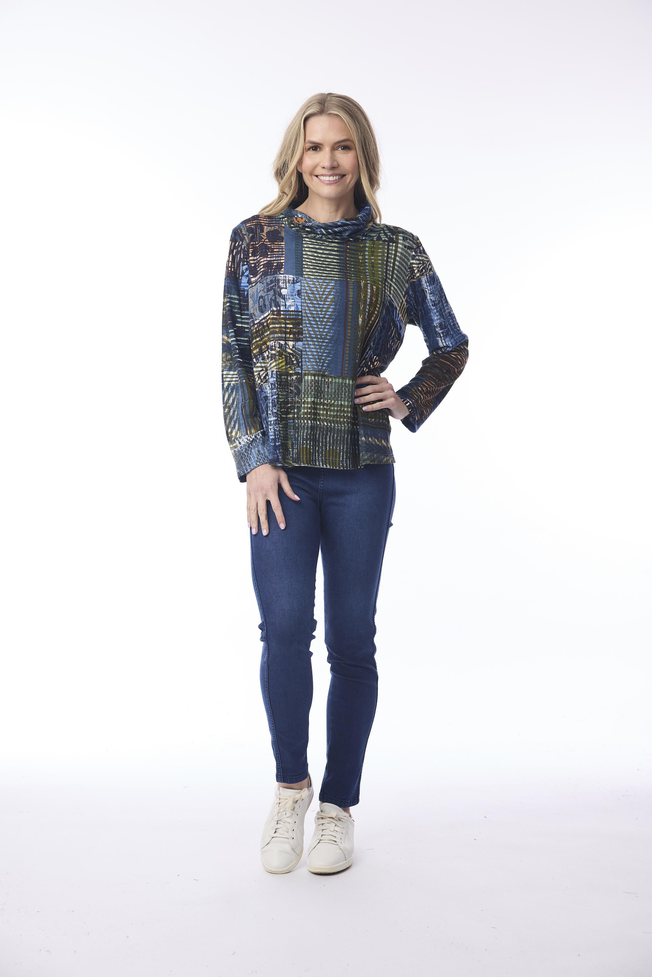 Isfahan Top Cowl Print