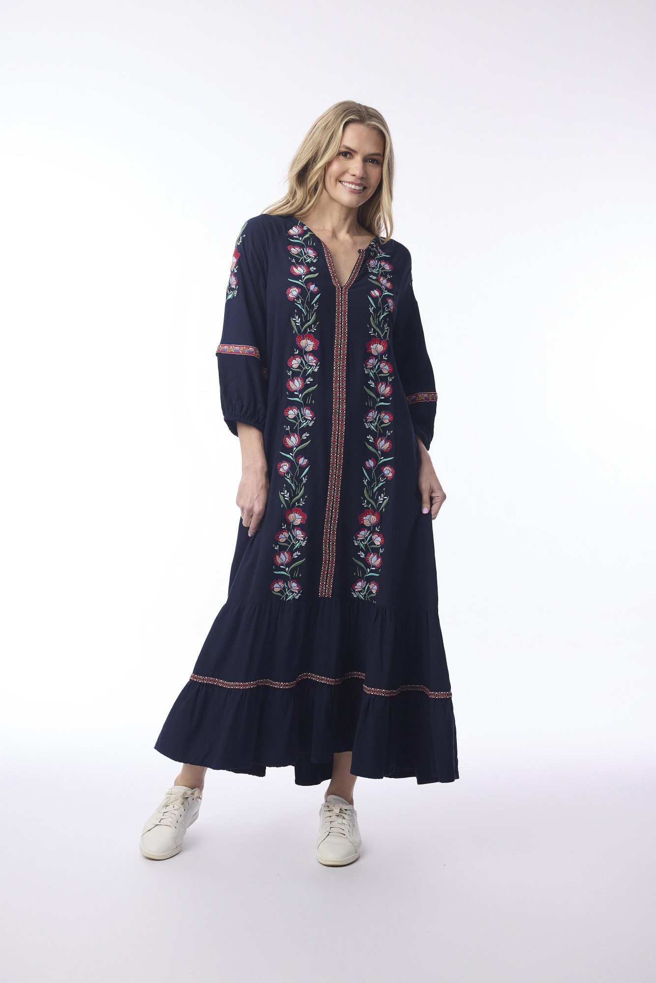 Ivanova Dress Maxi Embroidered Print