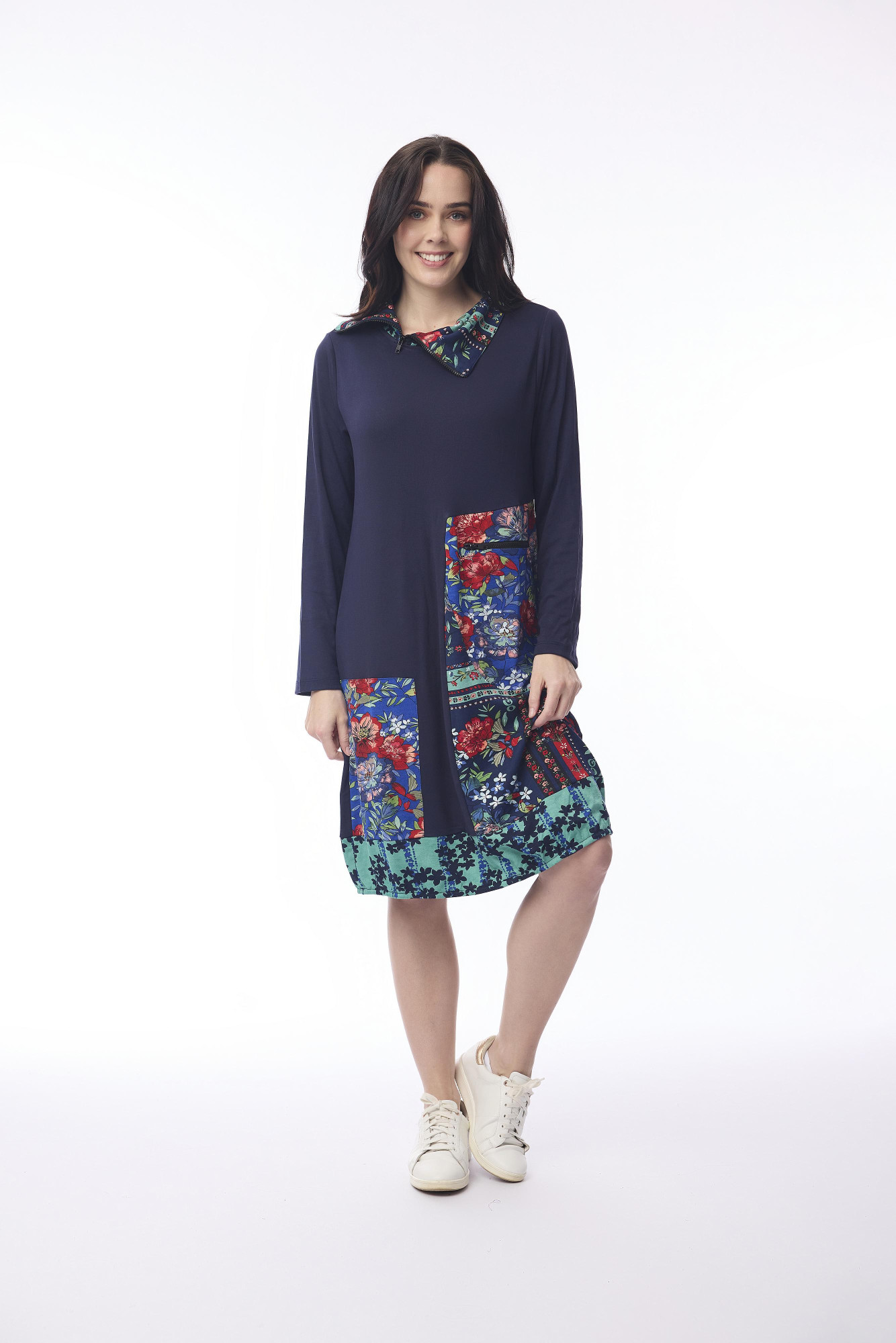 Ivanova Dress Patch Solid Body Print