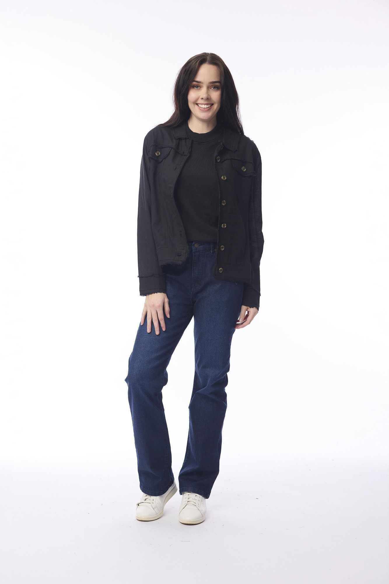 Jacket Biker Fringe Black