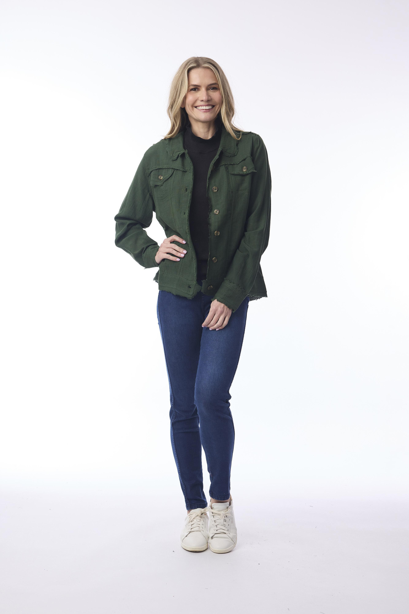 Jacket Biker Fringe Military