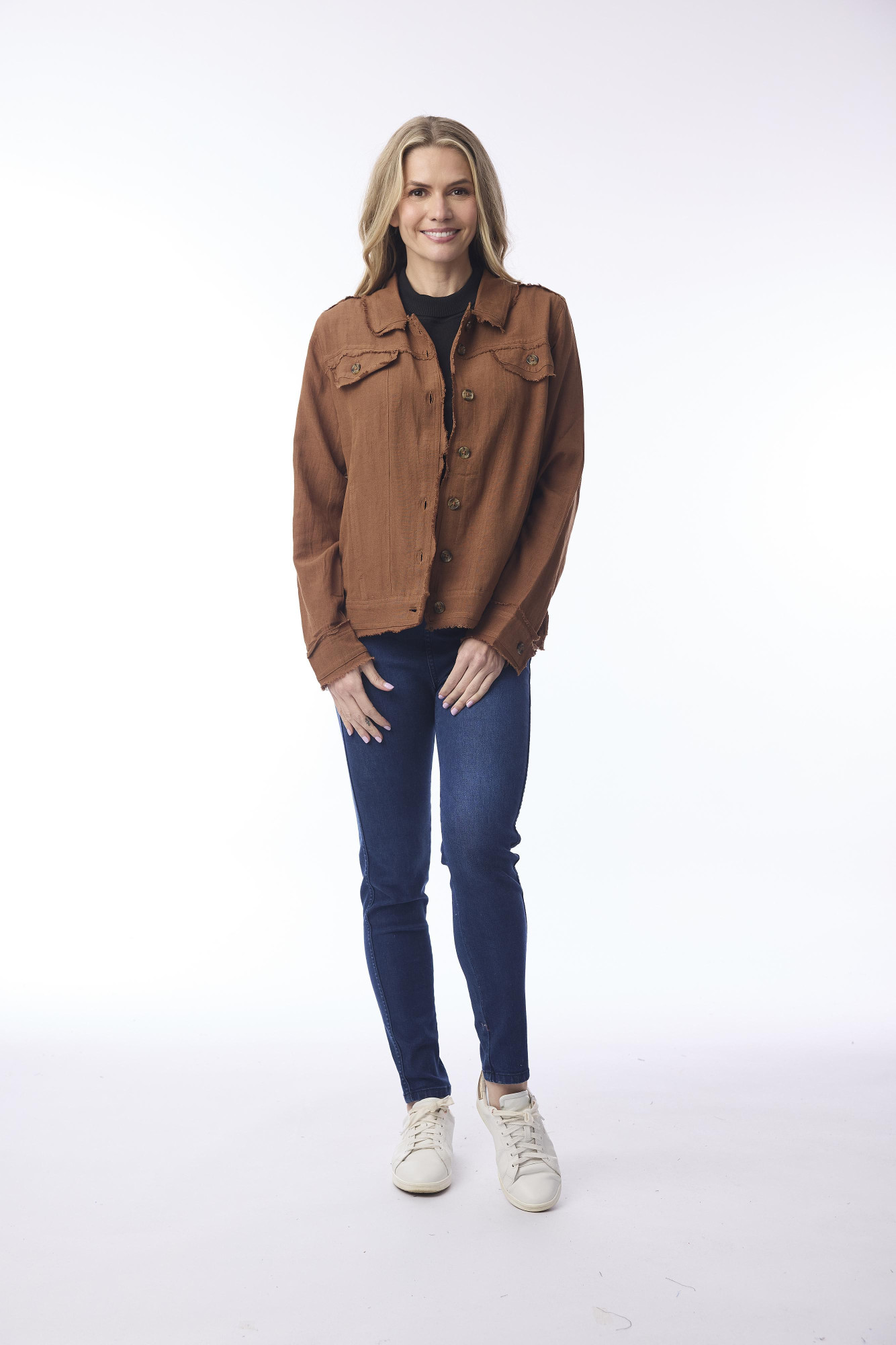 Jacket Biker Fringe Tan