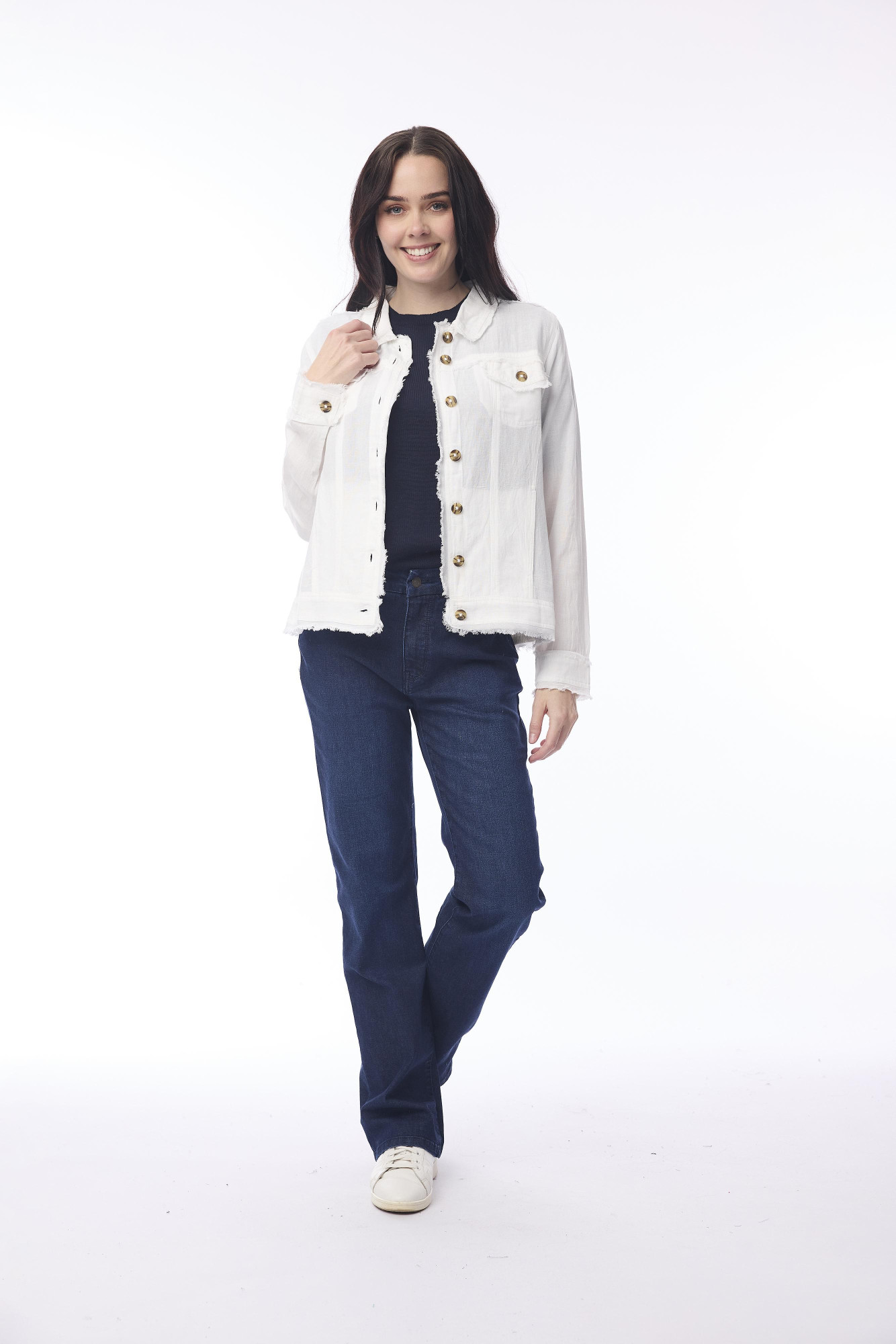 Jacket Biker Fringe Winter White