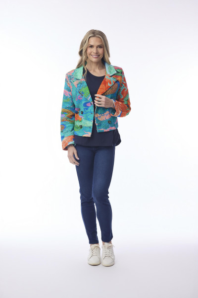 Jacket Cropped Digital Oriental