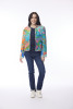 Jacket Cropped Fringed Digital Oriental