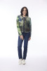 Jacket Cropped Fringed Digital Tropical Jungle