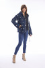 Jacket Quilted Embellished Navy