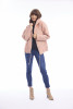 Jacket Quilted Embellished Rose Tan