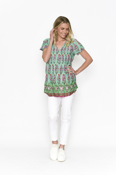 Kayla Cotton Blouse Short Sleeve Buti 1