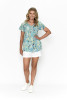 Kayla Cotton Blouse Short Sleeve Print 20