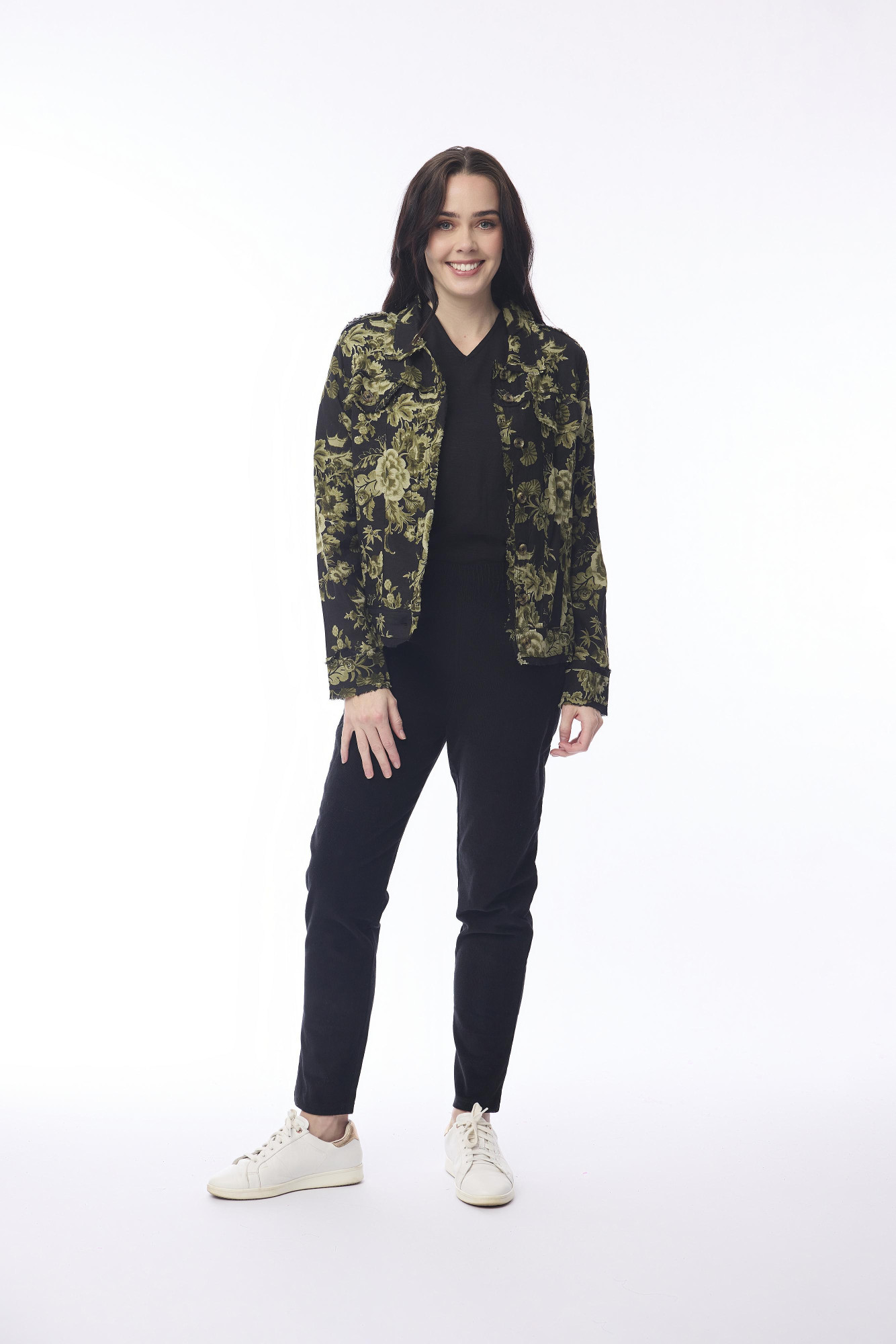 Keqioa Jacket Fringe Print