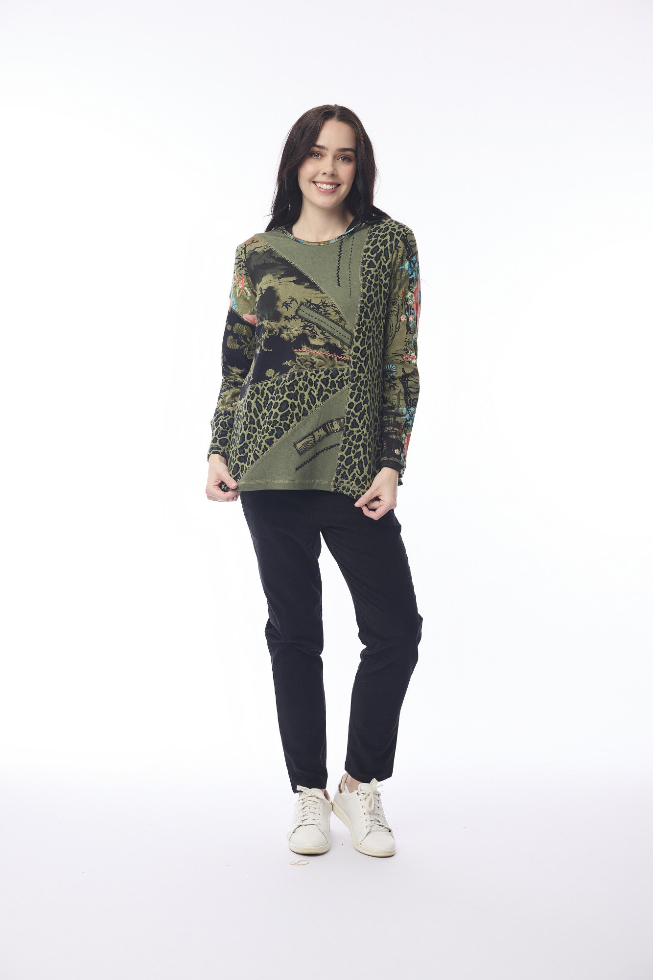 Keqioa Top Patch Print