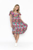Kimberly Dress V Neck Short Sleeve Ptd Tribal 2