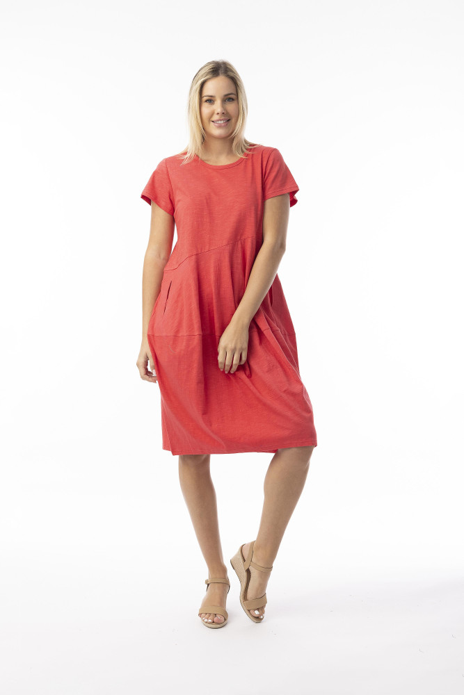 Knit Essentials Dress Bubble Red