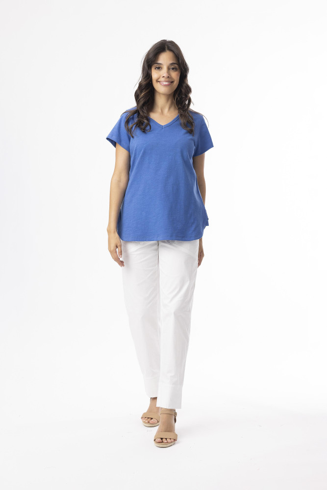 Knit Essentials Tee V Blue