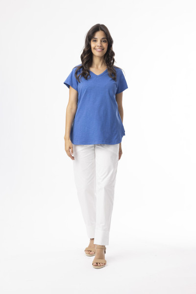 Knit Essentials Tee V Blue