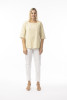Knit Essentials TShirt Elbow Sleeve Round Neck Sand