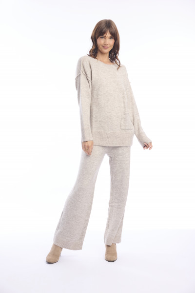 Knit Top & Pant Set Natural