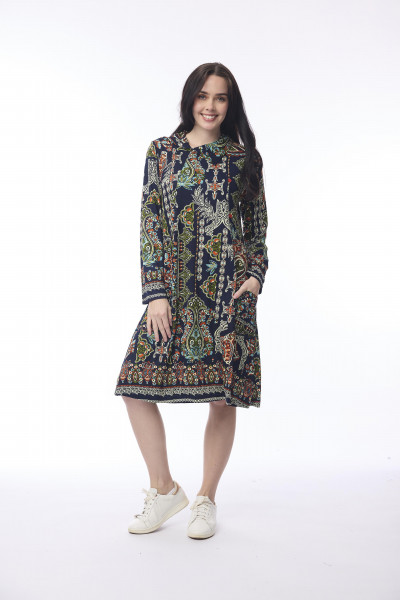 Kumbalgharh Dress Asymetric Neckline Print