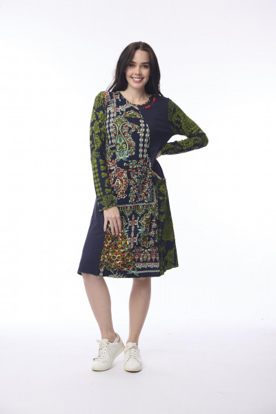 Kumbalgharh Dress Patch solid panel Print