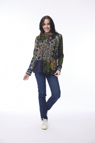 Kumbalgharh Top Cowl patch Print