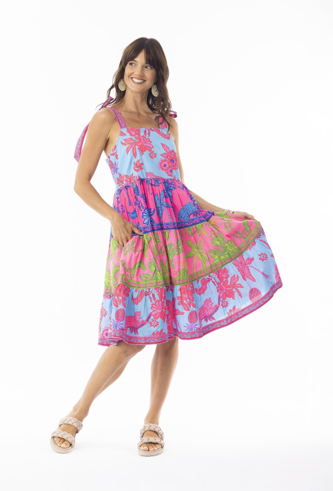 Lidia Dress Strappy Print