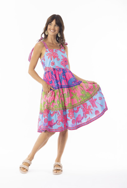Lidia Dress Strappy Print