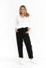 Linen Blend Pants Black