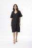 Linen Essentials Dress Shift Black