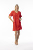 Linen Essentials Dress Shift Red