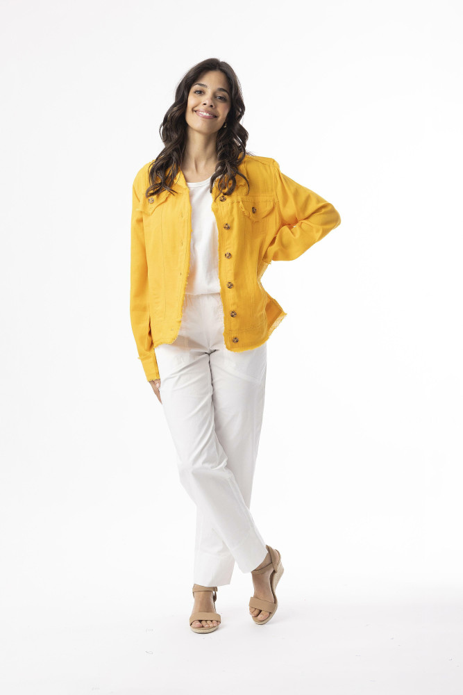 Linen Essentials Jacket Kumquat
