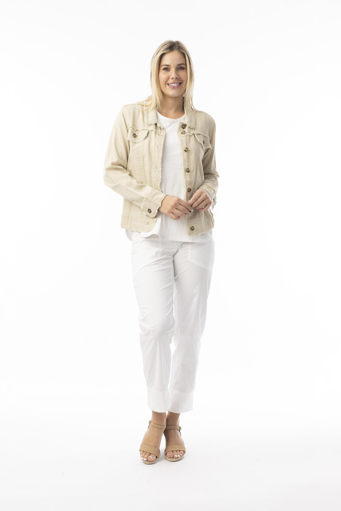 Linen Essentials Jacket Sand