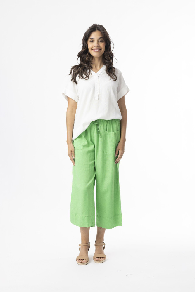 Linen Essentials Pant Parakeet
