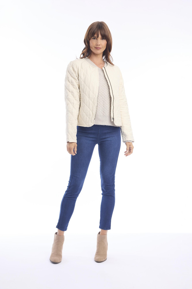 Linen Jacket Quilted Natural