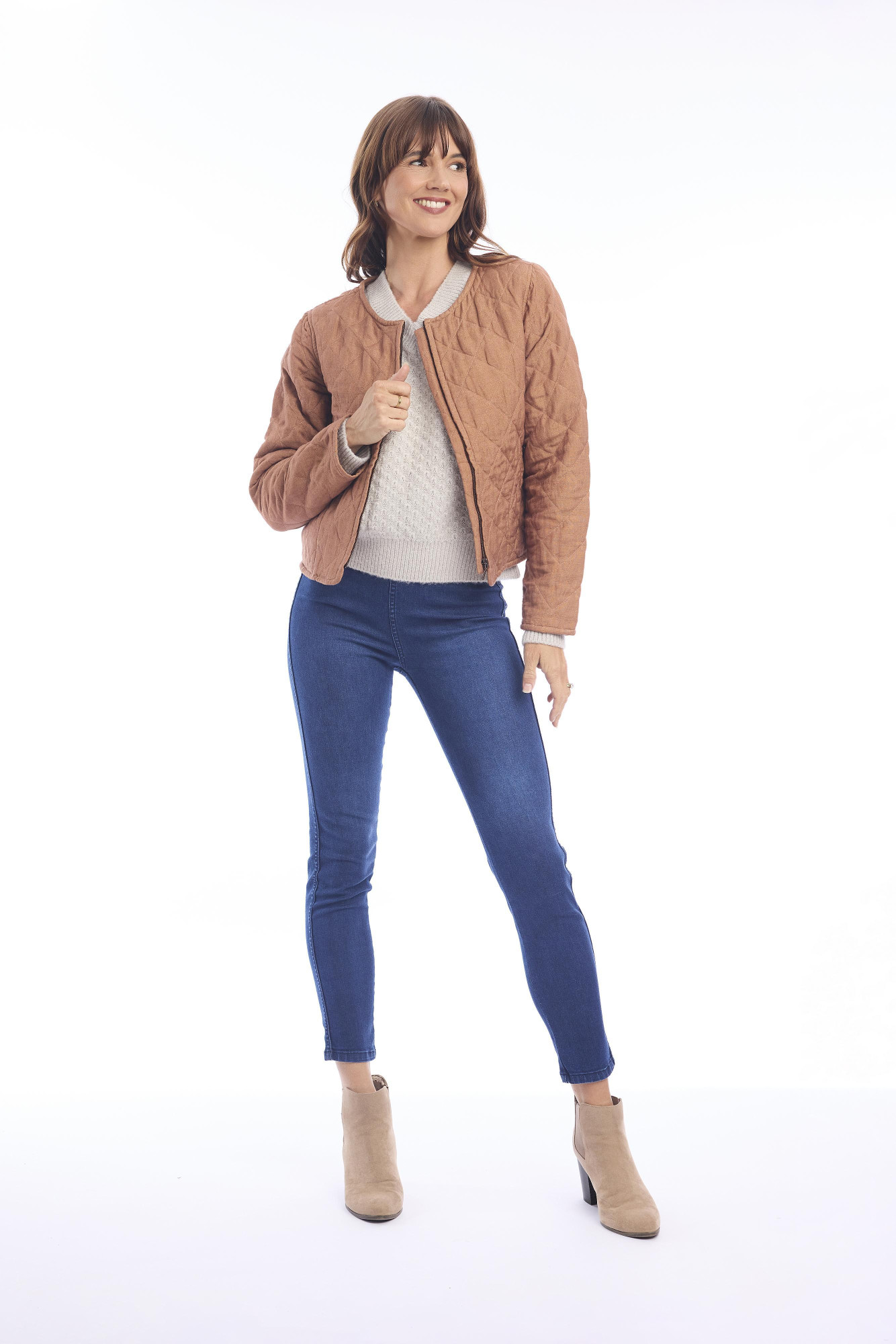 Linen Jacket Quilted Pumpkin Spice