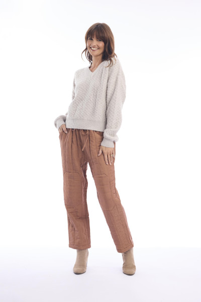 Linen Pant Quilted Pumpkin Spice