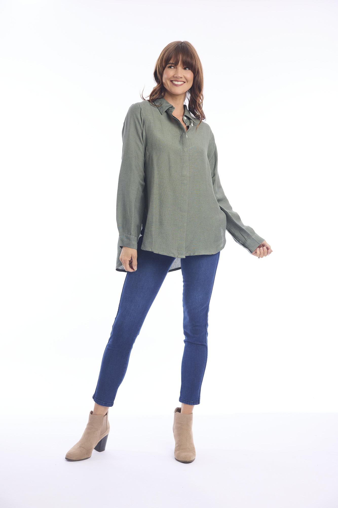 Linen Shirt Military
