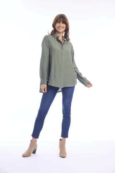 Linen Shirt Military