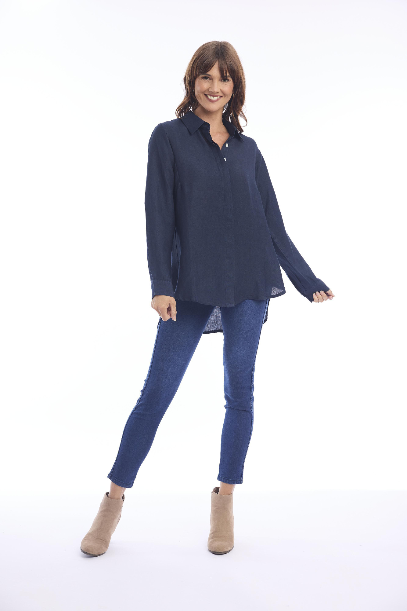 Linen Shirt Navy